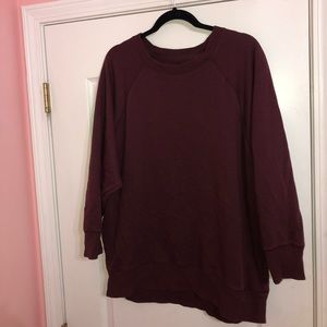 Burgundy/Marron/Dark Red/Wine colored Aerie Oversized Tunic Crewneck